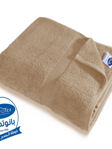 beige bath towel